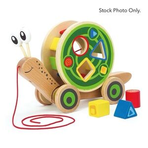 Hape Walk-A-Long Snail Toddler Wooden Pull Toy